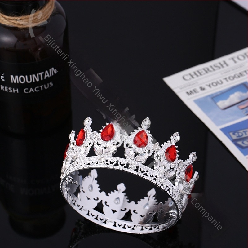 Coroană de mireasă barocă populară transfrontalieră, tiară, rochie de bal, cu decorațiuni florale în diverse culori