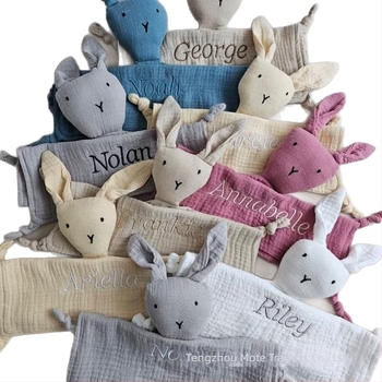 Pătură personalizată brodată cu nume pentru bebeluși, confort pentru păpuși, cadou pentru dormitul bebelușului, cadou pentru mama însărcinată, nou-născuți