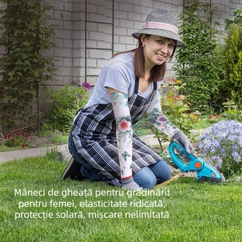 Mâneci de protecție solară pentru grădinărit, pentru femei, grădină, plantare de flori, parasolar, răcoros, în aer liber, călărie, mătase de gheață, protecție solară, mâneci de gheață, en-gros