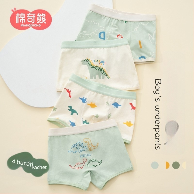 Lenjerie intimă pentru băieți, boxeri din bumbac A-Cotton pentru copii, fără fese pentru bebeluși, boxeri pentru copii mari, antibacterieni