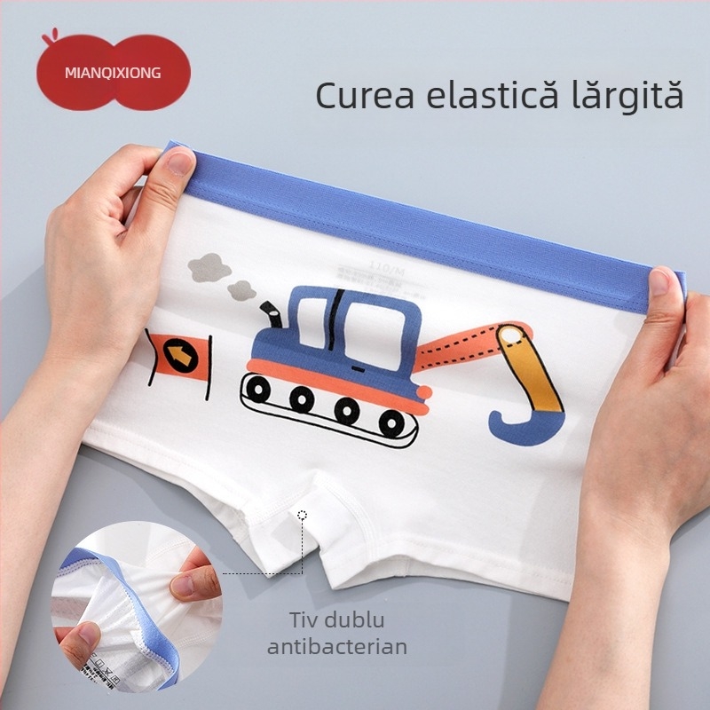 Lenjerie intimă pentru băieți, boxeri din bumbac A-Cotton pentru copii, fără fese pentru bebeluși, boxeri pentru copii mari, antibacterieni