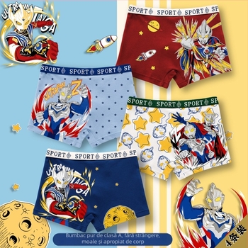 Lenjerie intimă din bumbac pentru băieți, boxeri, pantaloni scurți, desene animate, respirabil, lenjerie intimă pentru copii, boxeri pentru studenți