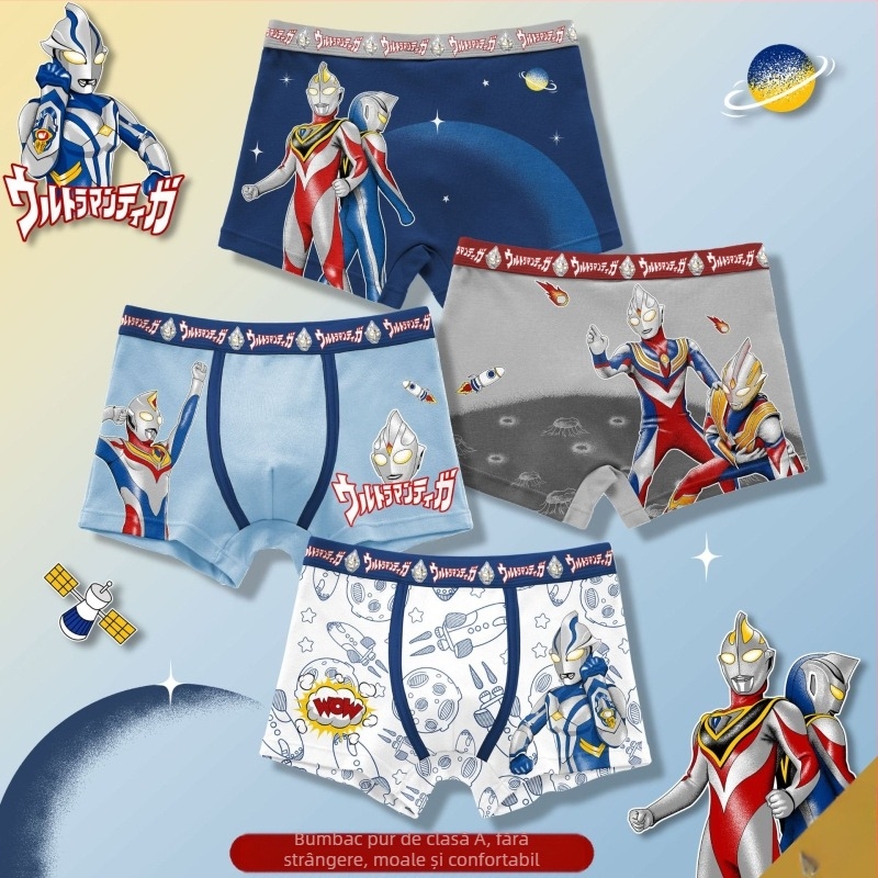 Lenjerie intimă din bumbac pentru băieți, boxeri, pantaloni scurți, desene animate, respirabil, lenjerie intimă pentru copii, boxeri pentru studenți