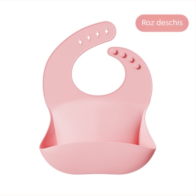 Bavete din silicon populare transfrontaliere, bavete pentru hrănirea bebelușilor, impermeabile, cu saliva 3D, bavete din silicon fără spălare pentru copii