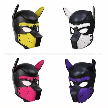 Câine cap acoperire minge masă performanță consumabile mască câine cap dress-up distractiv glugă cap acoperire Halloween recuzită jucării