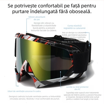 Ochelari de protecție antivânt pentru motociclete în aer liber, Harley, retro, antivânt, ochelari de nisip, ochelari de schi pentru bărbați și femei, en-gros