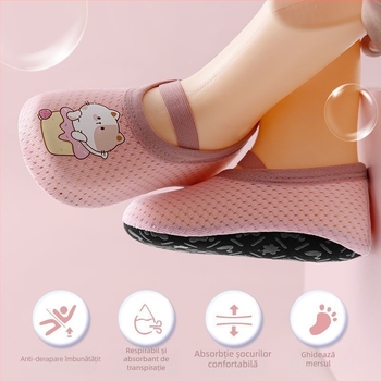 Șosete de podea pentru bebeluși, vară, plasă subțire, secțiune masculină și feminină, pentru bebeluși, talpă moale, antiderapantă, răcire, pantofi de podea pentru copii mici