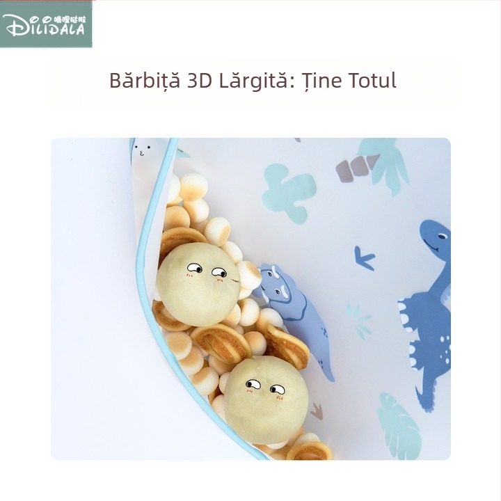 Halat pentru bebeluși pentru mâncat, bavetă impermeabilă, buzunar pentru orez pentru bebeluși, supliment alimentar de vară anti-murdar, pansament inversat pentru fete subțiri, toamnă și iarnă