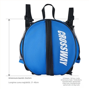 Furnizare directă din fabrică, geantă de baschet Clothway, geantă de baschet pentru antrenament, geantă de umăr unică, rucsac sport, rucsac de fotbal