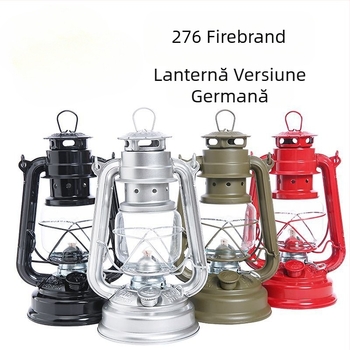 276 Felinar de foc Lampă cu kerosen de modă veche Felinar de cal Stil de camping Lampă de cort Lampă retro Stil de camping Lampă cu atmosferă nostalgică Lampă de tabără