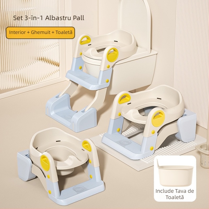Scară de toaletă pentru copii, Scaun de toaletă pentru copii, Covoraș de toaletă pentru bebeluși, Pernă pentru scaun de toaletă pentru sugari, Inel pentru scaun de toaletă, Scaun de toaletă cu spațiu de depozitare, Olită