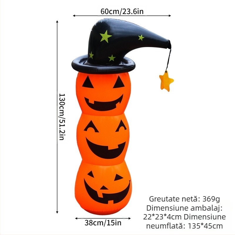 Halloween gonflabile păianjen jucărie recuzită păianjen vrăjitoare fantomă capac aruncare inel gonflabil păianjen transfrontalier