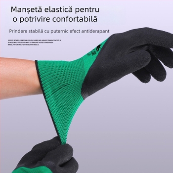 Mănuși de protecție a muncii, rezistente la uzură, din cauciuc, latex, rezistente la uzură, antiderapante, respirabile, adeziv, mănuși de lucru cu lipici