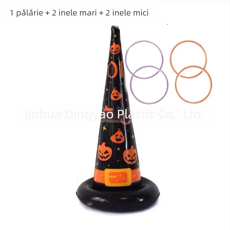 Inel gonflabil pentru pălărie de vrăjitoare Amazon Spot, joc de aruncare a pălăriei, inel de Halloween, jucărie de truc