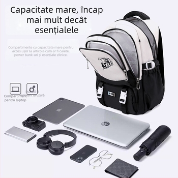 Rucsac de cărucior cu pește natural pentru copii, clasa 3-6, școală primară, rucsac pe roți, rucsac pentru elevi de liceu pentru femei