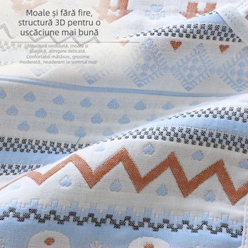 Covoraș moale de vară cu șase straturi de tifon, 80 * 40, cearșafuri lavabile pentru sugari, covoraș pentru cărucior auto pentru exterior