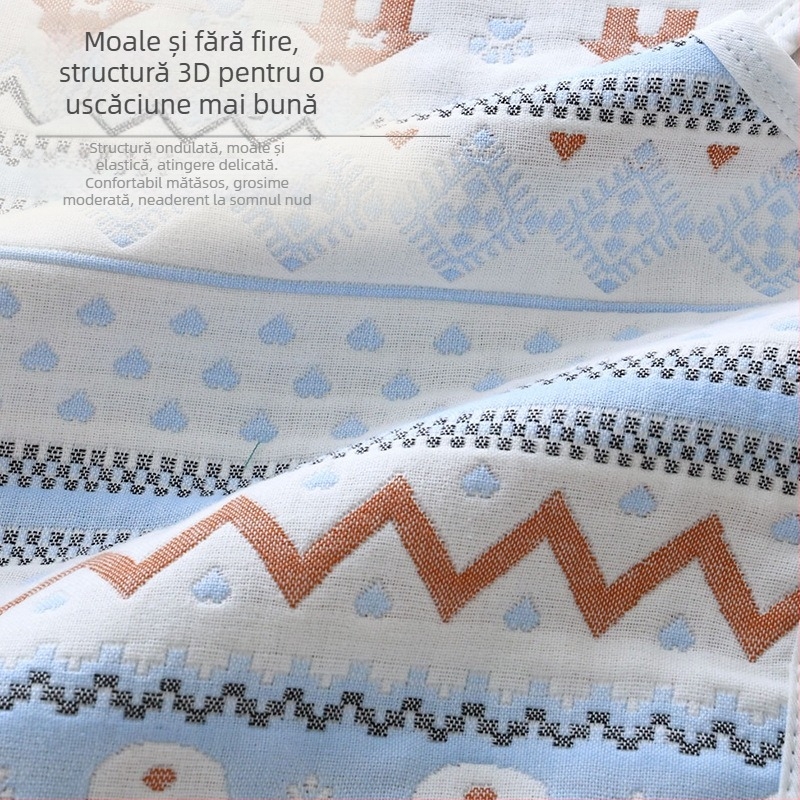 Covoraș moale de vară cu șase straturi de tifon, 80 * 40, cearșafuri lavabile pentru sugari, covoraș pentru cărucior auto pentru exterior