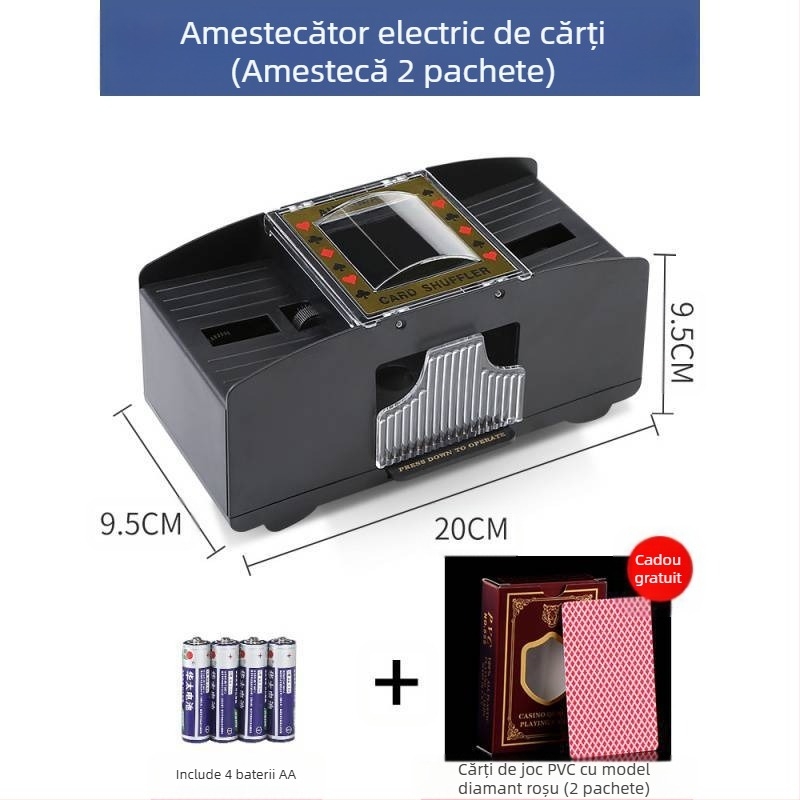 Mașină automată de amestecat cărți de poker, mașină automată de eliberat cărți de poker, mașină de amestecat cărți, mașină electrică anti-trișare, lavabilă cu mai multe perechi
