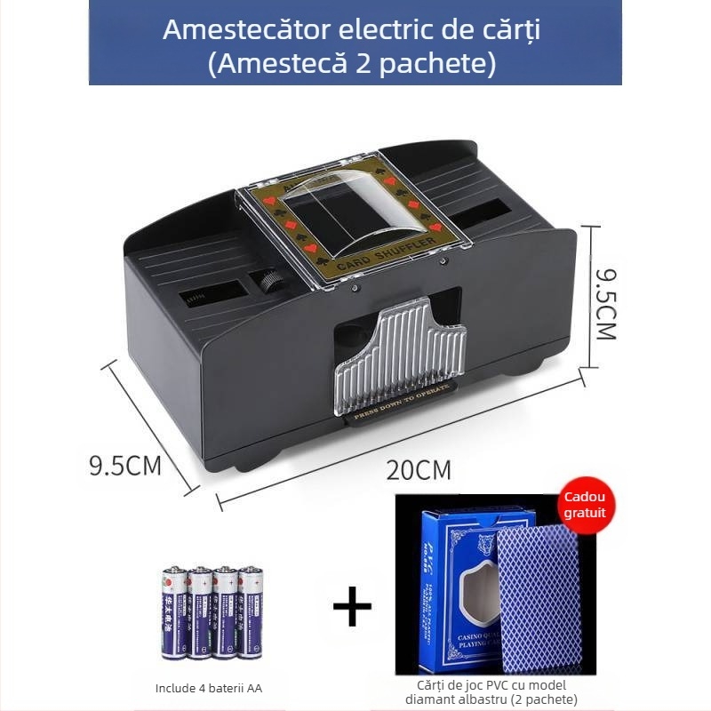 Mașină automată de amestecat cărți de poker, mașină automată de eliberat cărți de poker, mașină de amestecat cărți, mașină electrică anti-trișare, lavabilă cu mai multe perechi