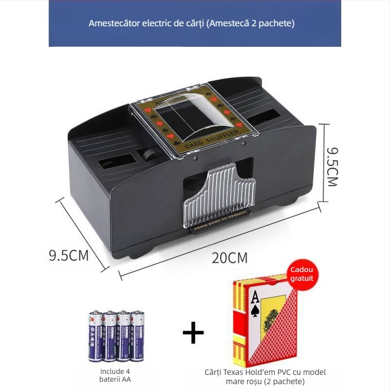 Mașină automată de amestecat cărți de poker, mașină automată de eliberat cărți de poker, mașină de amestecat cărți, mașină electrică anti-trișare, lavabilă cu mai multe perechi