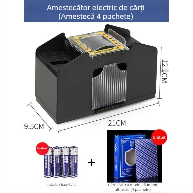 Mașină automată de amestecat cărți de poker, mașină automată de eliberat cărți de poker, mașină de amestecat cărți, mașină electrică anti-trișare, lavabilă cu mai multe perechi