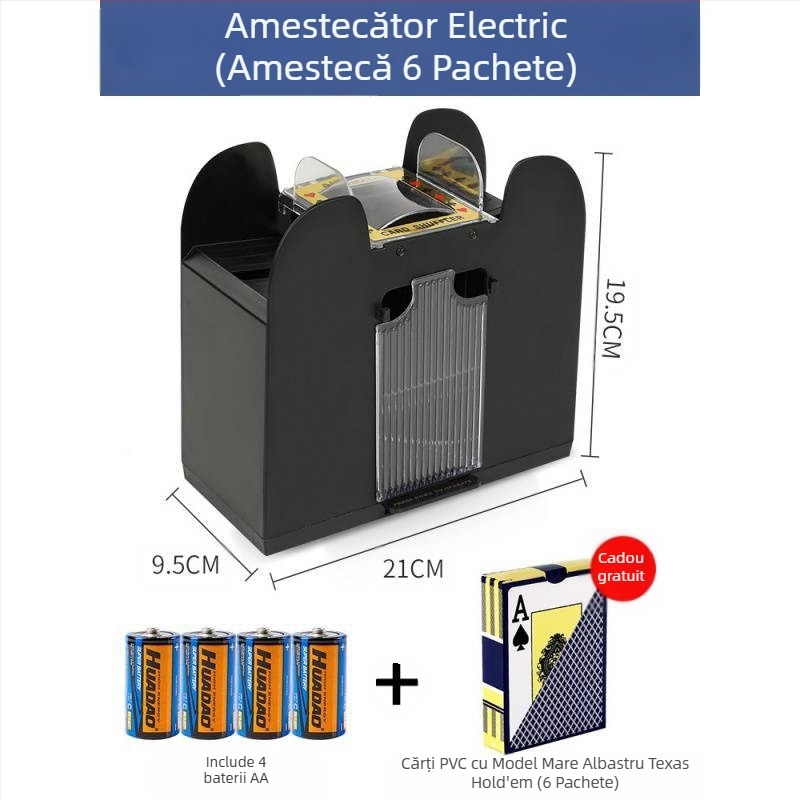 Mașină automată de amestecat cărți de poker, mașină automată de eliberat cărți de poker, mașină de amestecat cărți, mașină electrică anti-trișare, lavabilă cu mai multe perechi
