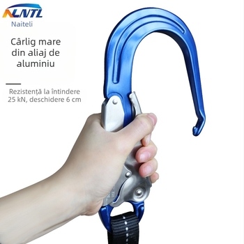 Coardă de siguranță anti-cădere pentru lucrări aeriene Cârlig dublu cu pachet tampon Coardă de protecție pentru electricieni Coardă elastică din aliaj de aluminiu și oțel aliat