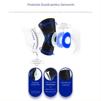 Genunchiere de alergare Weidong Sports pentru bărbați și femei, genunchiere de baschet