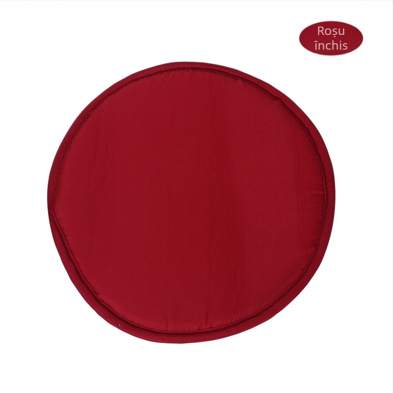 Pernă rotundă simplă de culoare bomboane pentru uz casnic, 30 cm, îngroșată, burete rotund, pernă pentru scaun, culoare pură, material textil, pernă pentru scaun, en-gros