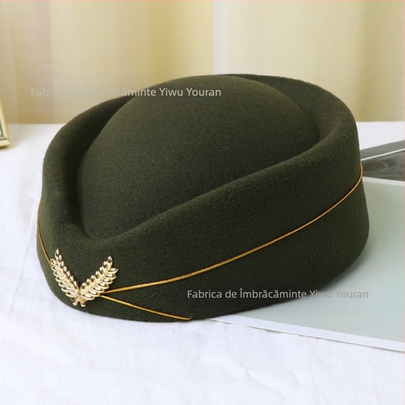 Pălărie de stewardesă, beretă de damă, pălărie de recepție, etichetă, pălărie pentru trupă de tobe britanice