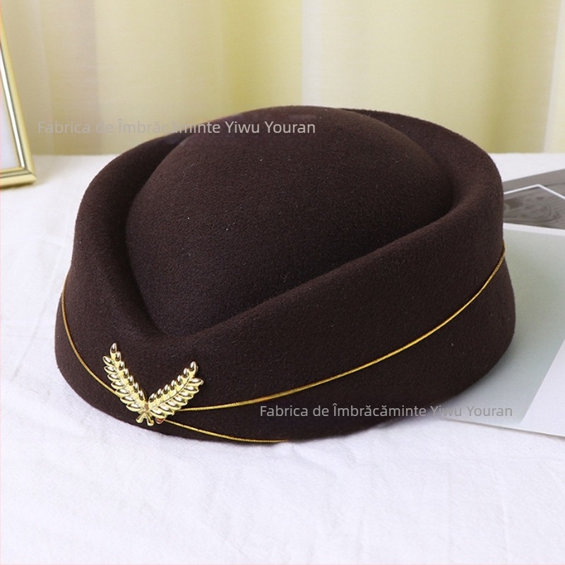 Pălărie de stewardesă, beretă de damă, pălărie de recepție, etichetă, pălărie pentru trupă de tobe britanice