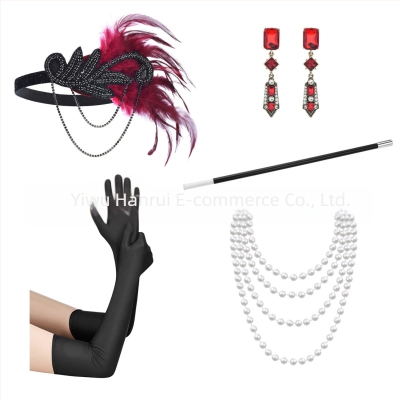 Accesorii Marele Gatsby din anii 1920, bal mascat, petrecere a burlacilor, petrecere de Halloween, costum de club de jochei