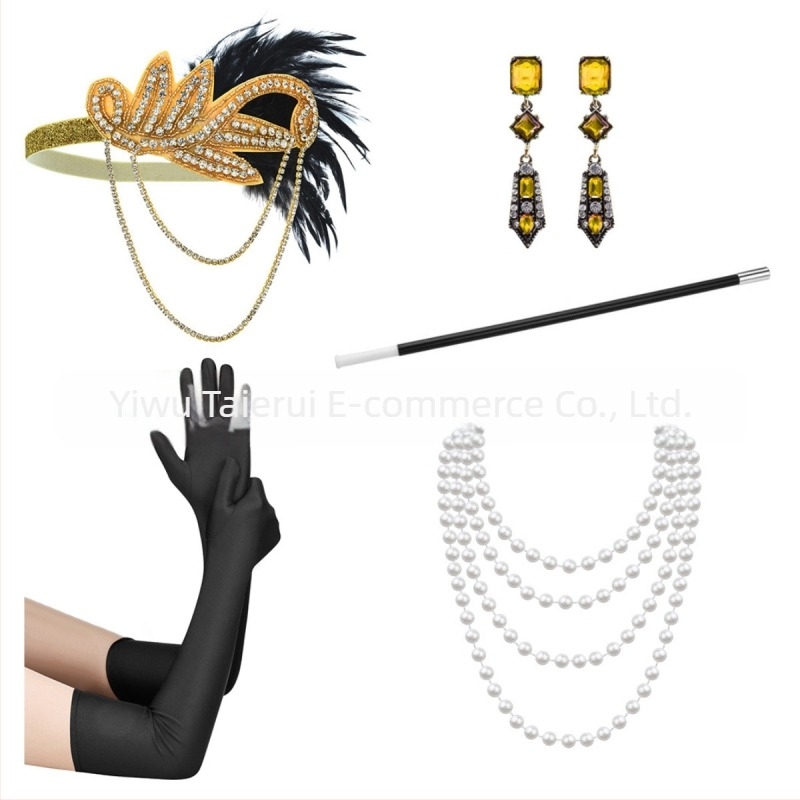 Accesorii Marele Gatsby din anii 1920, bal mascat, petrecere a burlacilor, petrecere de Halloween, costum de club de jochei