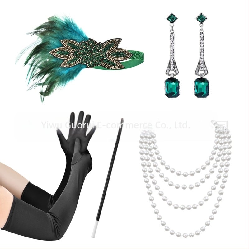 Accesorii Marele Gatsby din anii 1920, bal mascat, petrecere a burlacilor, petrecere de Halloween, costum de club de jochei