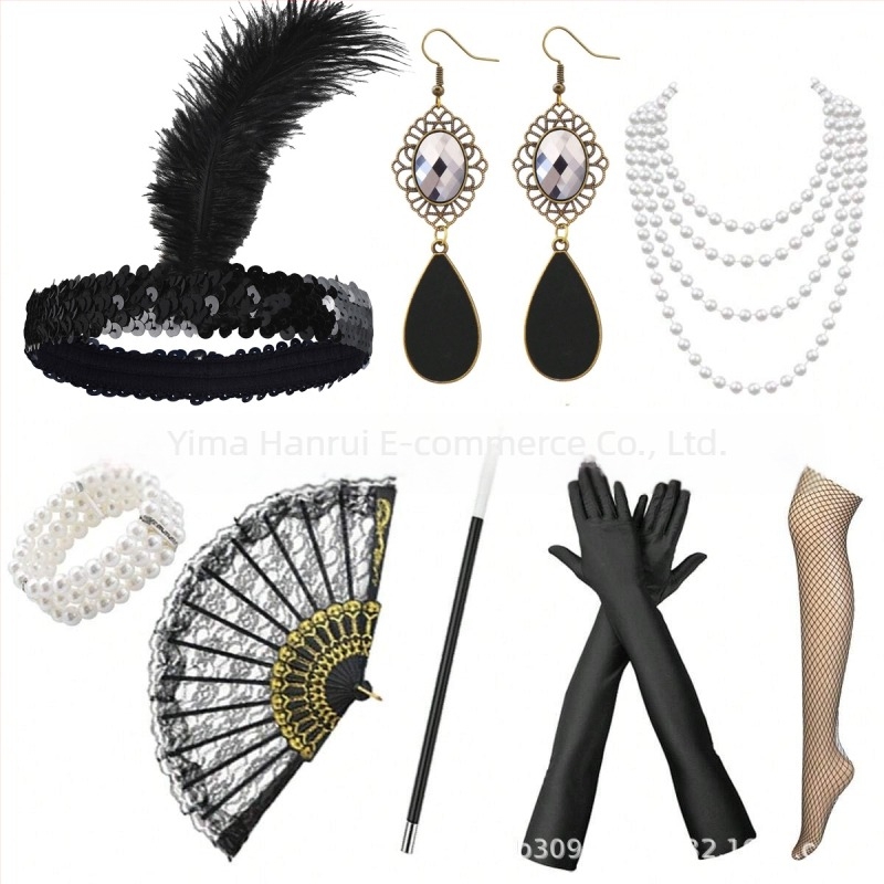 Accesorii Marele Gatsby din anii 1920, bal mascat, petrecere a burlacilor, petrecere de Halloween, costum de club de jochei