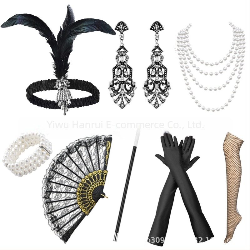 Accesorii Marele Gatsby din anii 1920, bal mascat, petrecere a burlacilor, petrecere de Halloween, costum de club de jochei