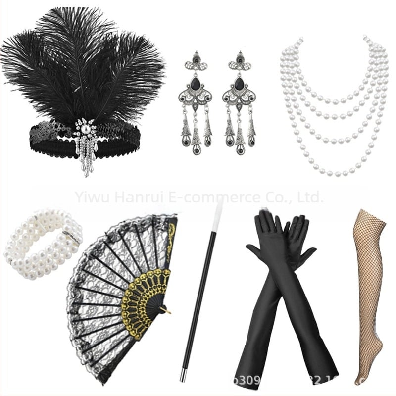 Accesorii Marele Gatsby din anii 1920, bal mascat, petrecere a burlacilor, petrecere de Halloween, costum de club de jochei