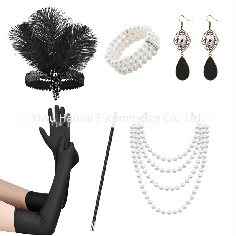 Accesorii Marele Gatsby din anii 1920, bal mascat, petrecere a burlacilor, petrecere de Halloween, costum de club de jochei