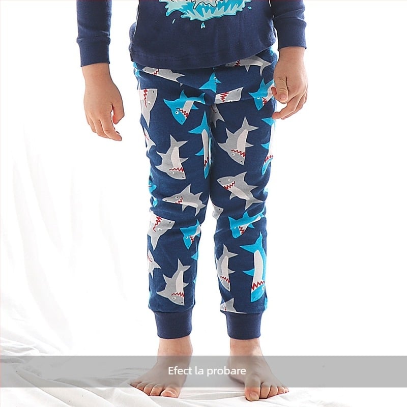 Pantaloni lungi pentru copii, bumbac împletiți, pijamale europene și americane de la Amazon, pantaloni mici din bumbac pentru copii, pantaloni pentru copii, pantaloni pentru băieți, en-gros