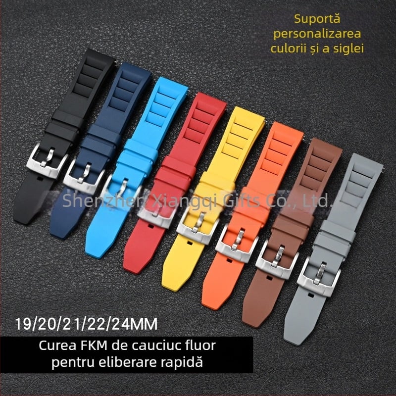 Curea universală Explosions cu eliberare rapidă din fluorocauciuc pentru Huawei, curea FKM, 19/20/21/24 mm