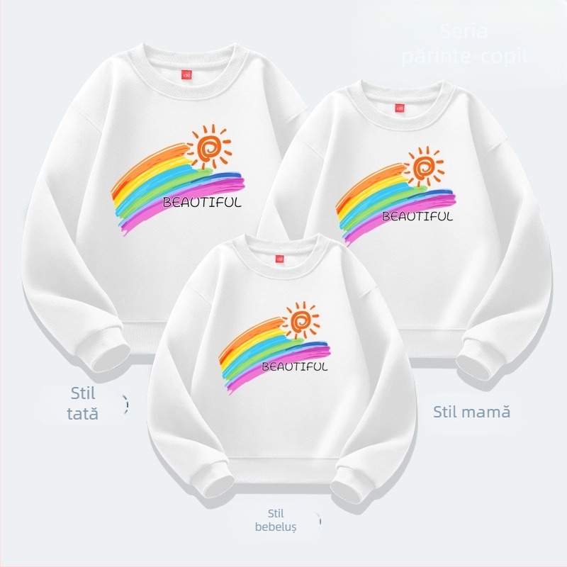 Haine de grădiniță pentru activități pentru părinți și copii, toamnă și iarnă, sport școlar, elev, casual, top, haine pentru părinți și copii, pulover nou