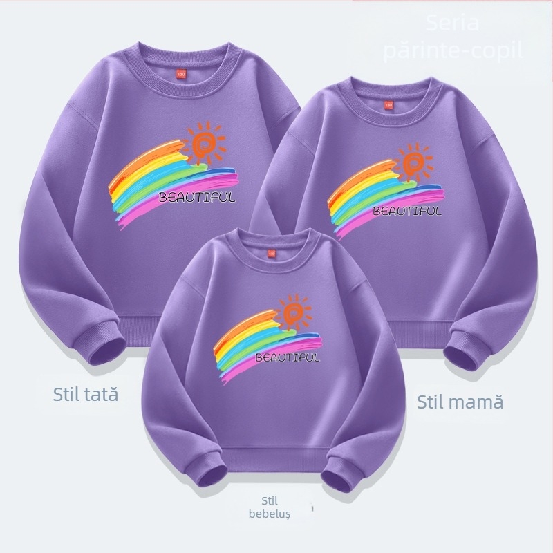 Haine de grădiniță pentru activități pentru părinți și copii, toamnă și iarnă, sport școlar, elev, casual, top, haine pentru părinți și copii, pulover nou