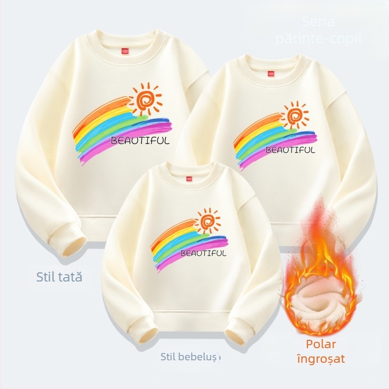 Haine de grădiniță pentru activități pentru părinți și copii, toamnă și iarnă, sport școlar, elev, casual, top, haine pentru părinți și copii, pulover nou