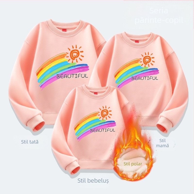 Haine de grădiniță pentru activități pentru părinți și copii, toamnă și iarnă, sport școlar, elev, casual, top, haine pentru părinți și copii, pulover nou