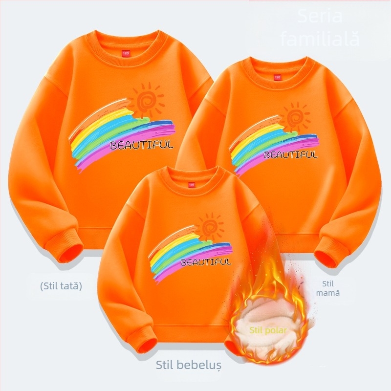 Haine de grădiniță pentru activități pentru părinți și copii, toamnă și iarnă, sport școlar, elev, casual, top, haine pentru părinți și copii, pulover nou