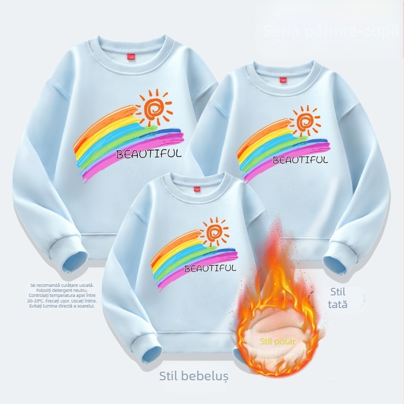 Haine de grădiniță pentru activități pentru părinți și copii, toamnă și iarnă, sport școlar, elev, casual, top, haine pentru părinți și copii, pulover nou