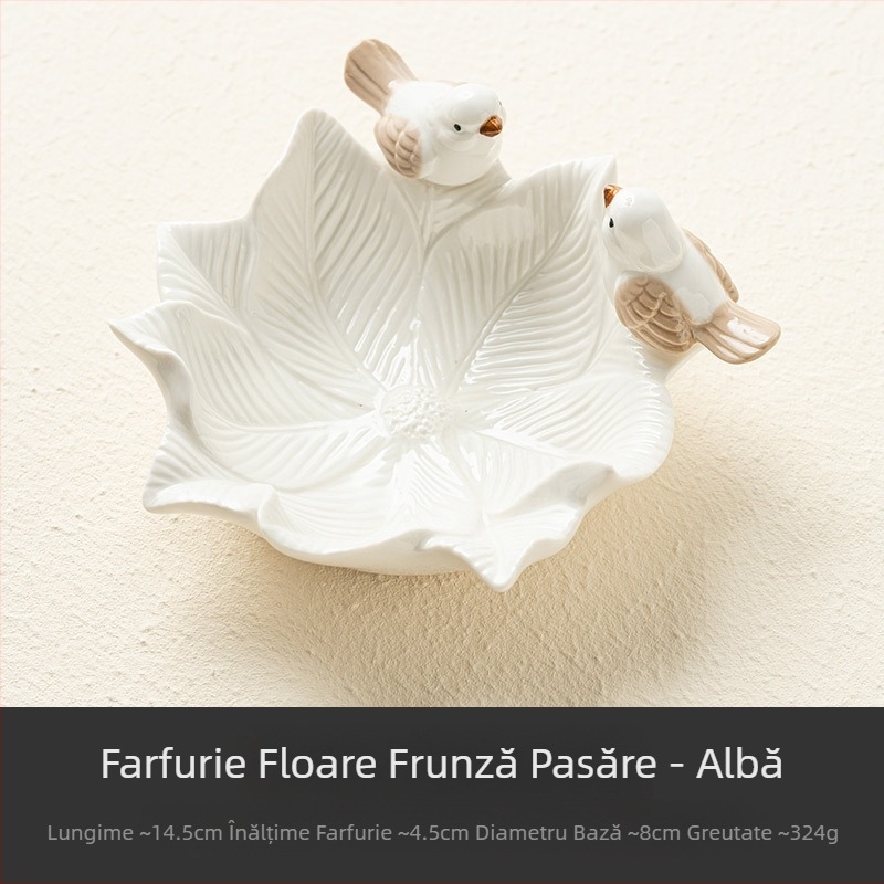 Placă de bijuterii Creative High-end Bird Drăguț Săpunieră Diet Swing Plate Ceramice Depozitare Rack Bijuterii Depozitare Lumină Luxury Dim Sum