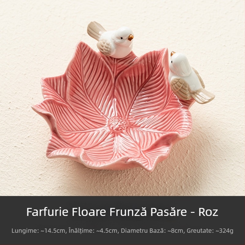 Placă de bijuterii Creative High-end Bird Drăguț Săpunieră Diet Swing Plate Ceramice Depozitare Rack Bijuterii Depozitare Lumină Luxury Dim Sum