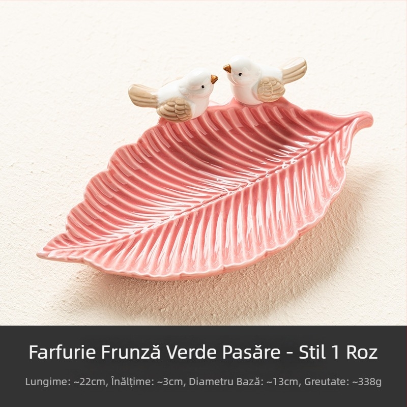 Placă de bijuterii Creative High-end Bird Drăguț Săpunieră Diet Swing Plate Ceramice Depozitare Rack Bijuterii Depozitare Lumină Luxury Dim Sum