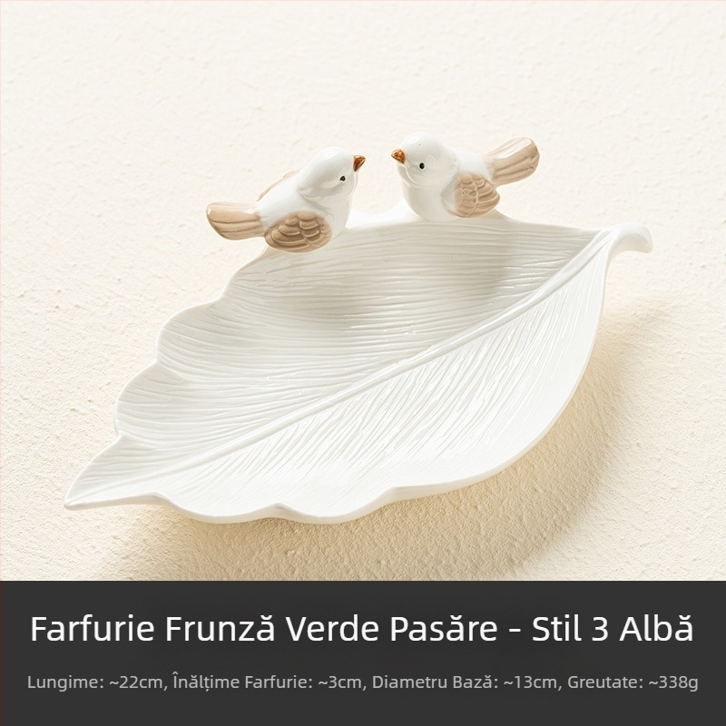 Placă de bijuterii Creative High-end Bird Drăguț Săpunieră Diet Swing Plate Ceramice Depozitare Rack Bijuterii Depozitare Lumină Luxury Dim Sum